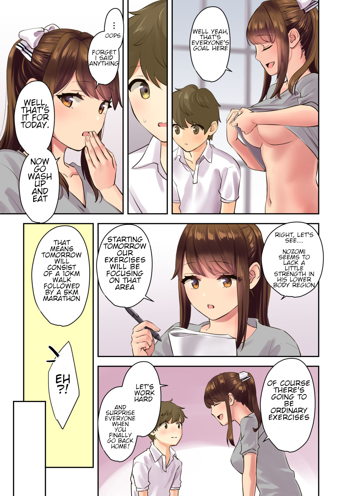 Hentai Manga Comic-A Story About Doing Fitness Training With Some Lewd Onee-chans-Read-32